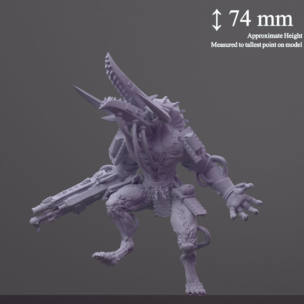 Tondo War Wolf - 3d Printed Miniature Sculpted by Papsikels Miniatures