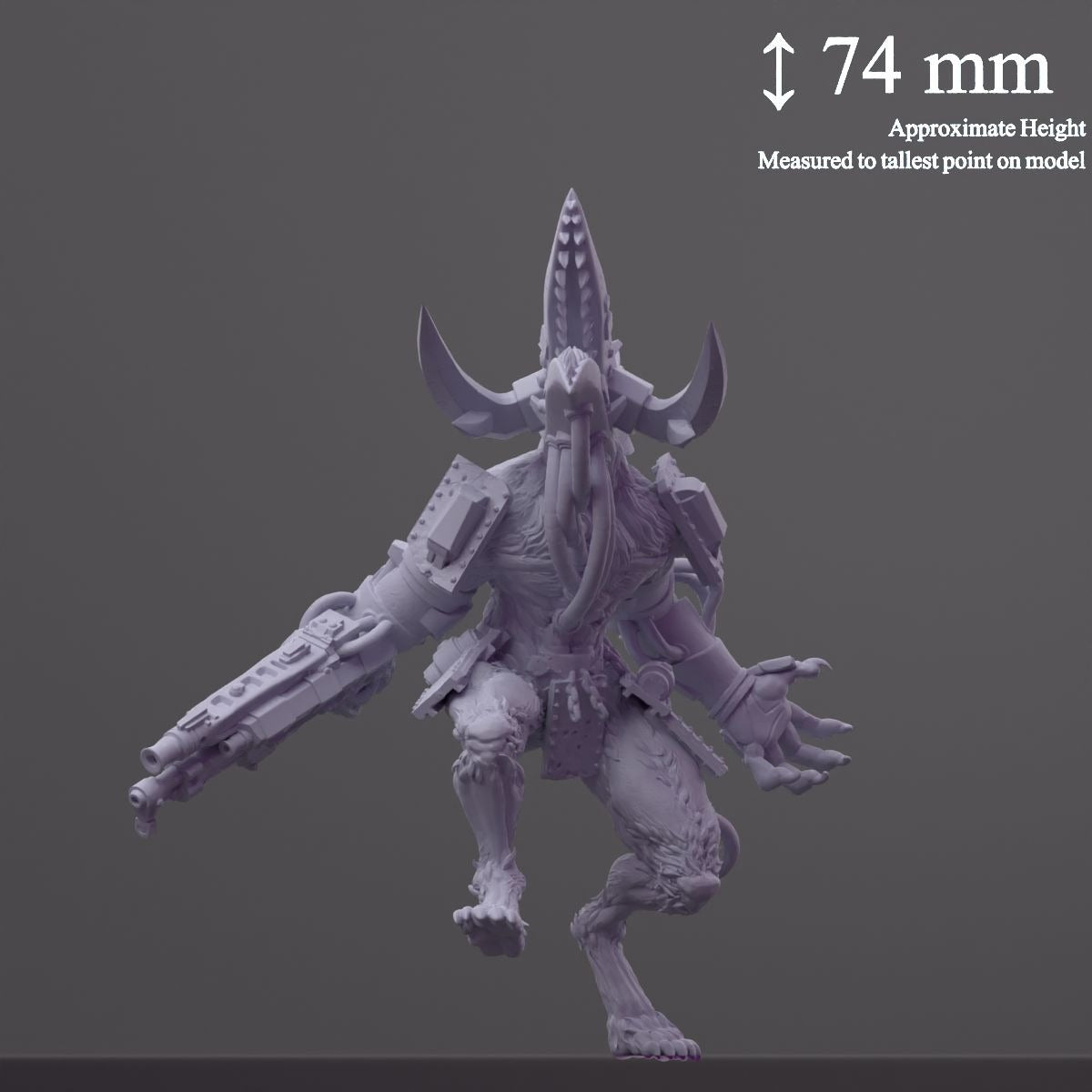 Tondo War Wolf - 3d Printed Miniature Sculpted by Papsikels Miniatures