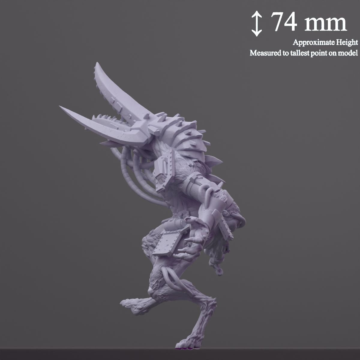 Tondo War Wolf - 3d Printed Miniature Sculpted by Papsikels Miniatures