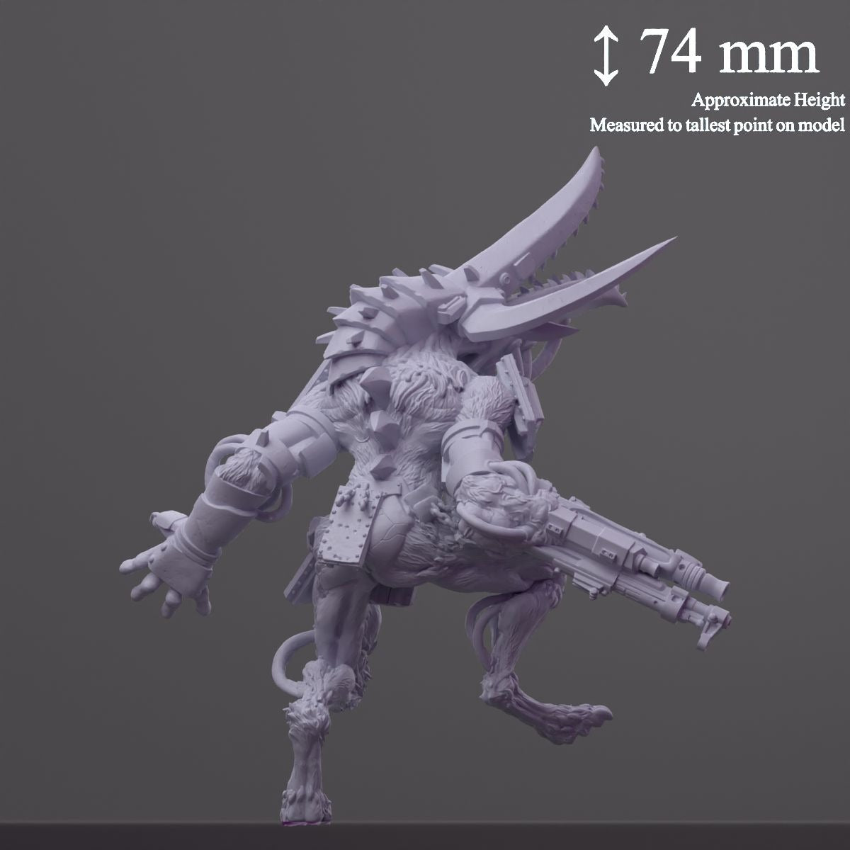 Tondo War Wolf - 3d Printed Miniature Sculpted by Papsikels Miniatures