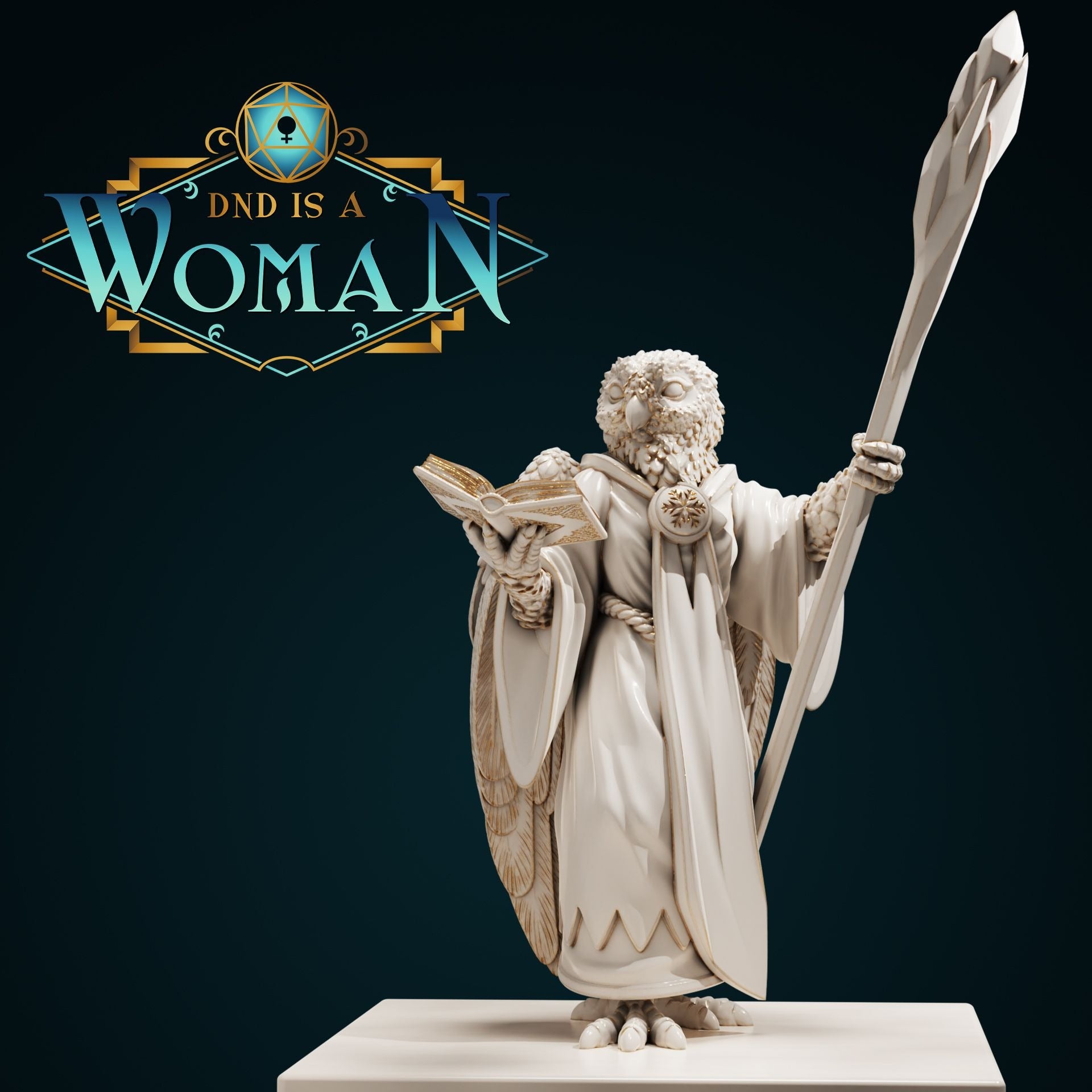 Aarakocra Wizard, Aira - 3d Printed Miniature by DND Is A Woman