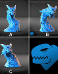 Phantom Skull - Yarobati Undead - 3d Printed Miniature Sculpted by Blue Wyvern