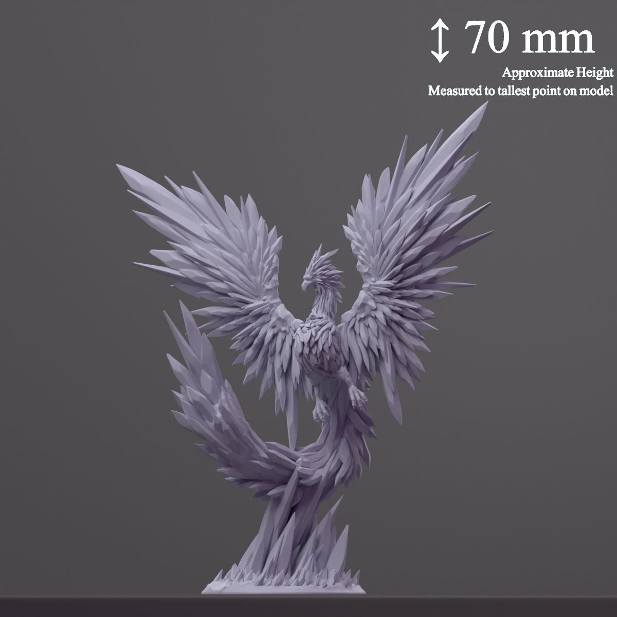 Ice Phoenix - 3d Printed Miniature Sculpted by Monolith Arts