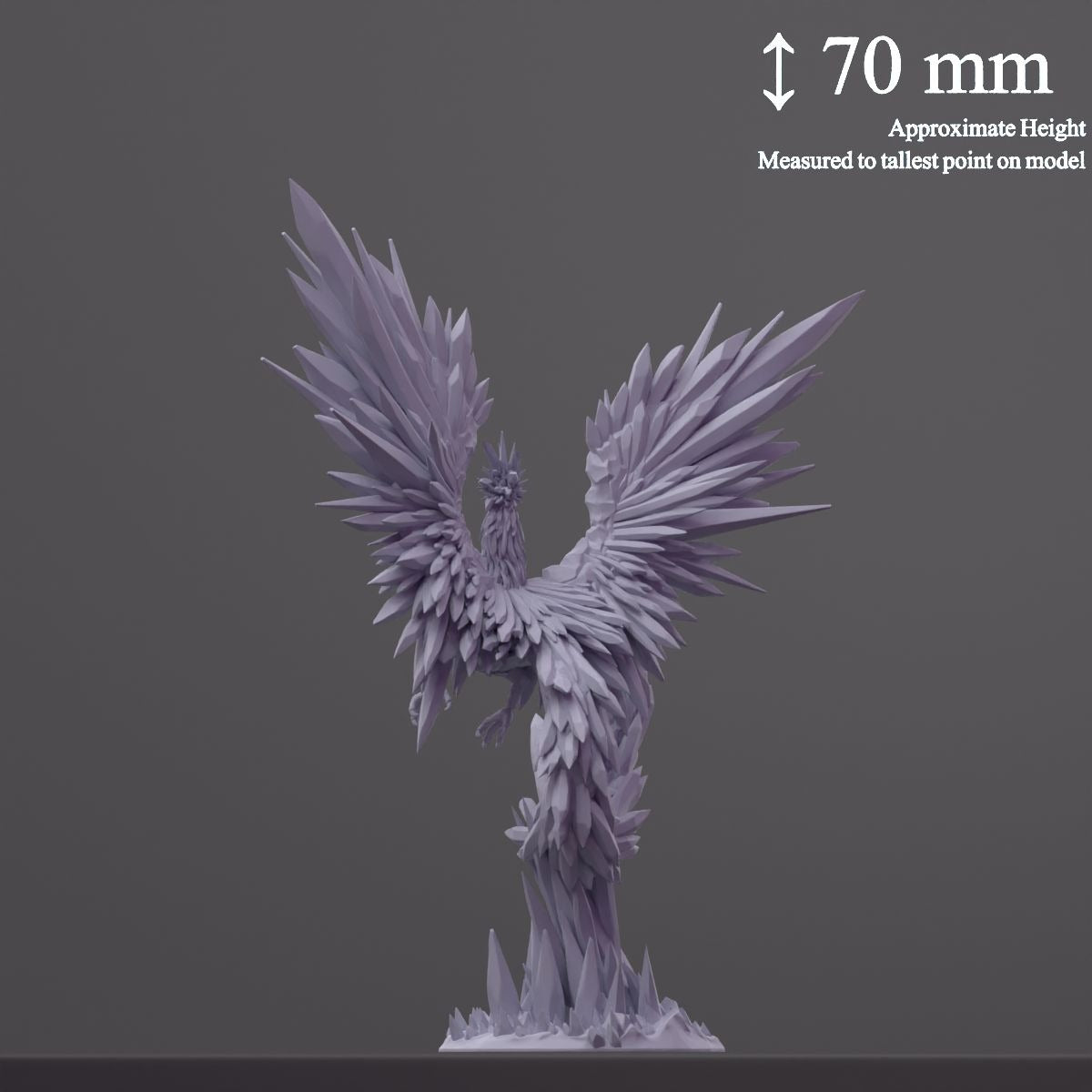 Ice Phoenix - 3d Printed Miniature Sculpted by Monolith Arts