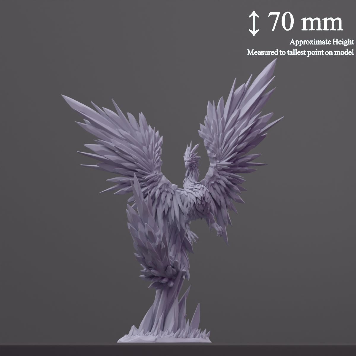 Ice Phoenix - 3d Printed Miniature Sculpted by Monolith Arts