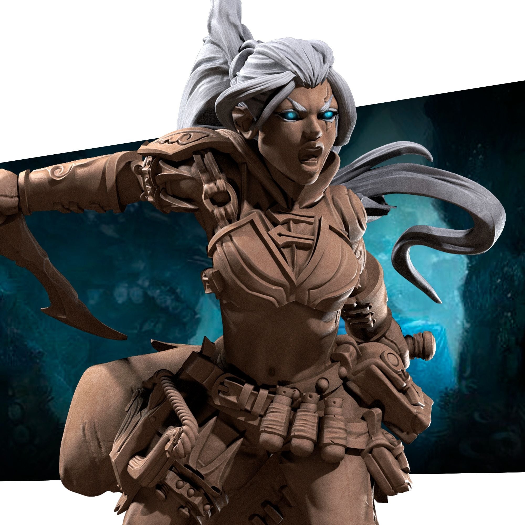 Air Genasi Ranger- 3d Printed Miniature by Bite the Bullet