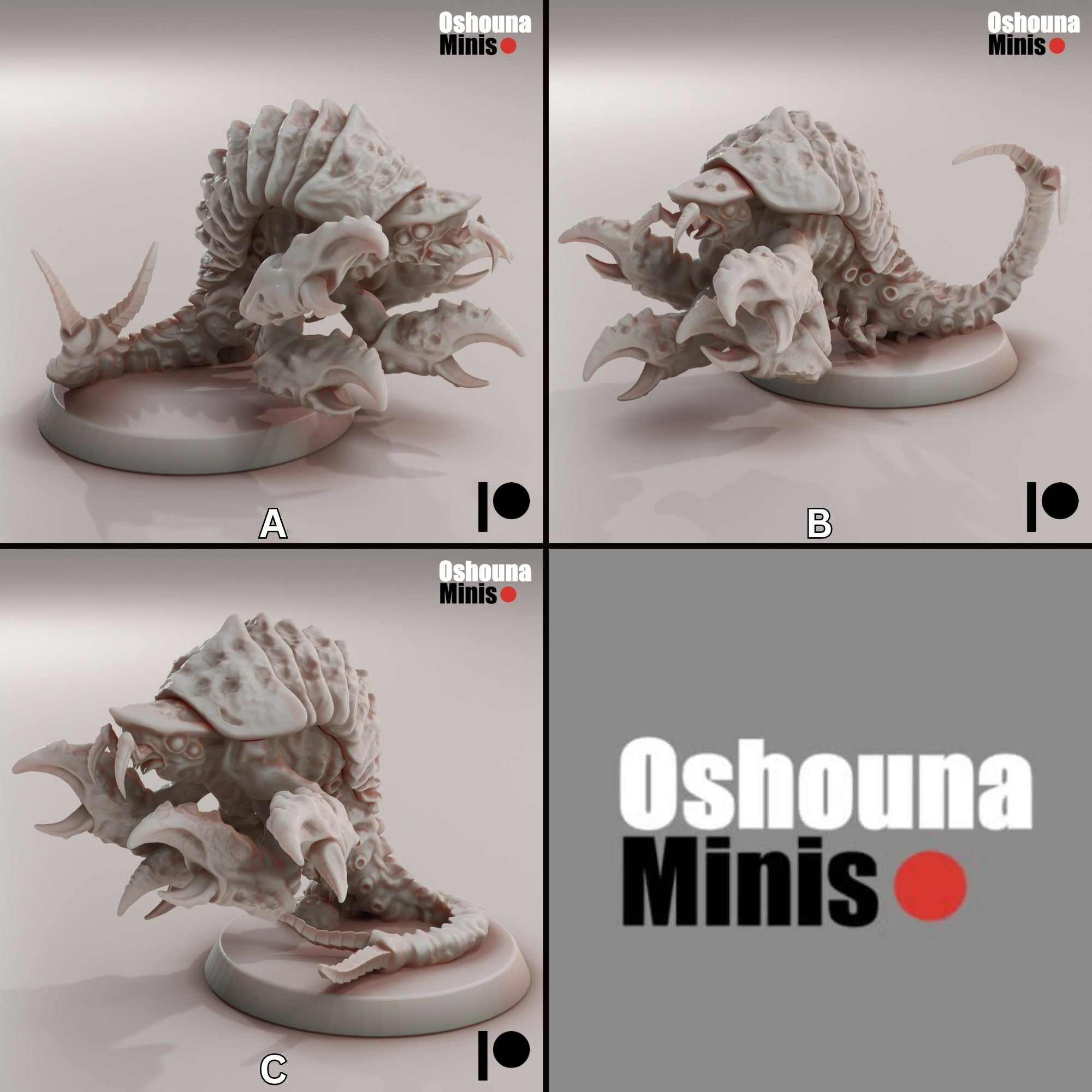 Alien Shrimp - Deep Hive - 3d Printed Miniature by OshounaMinis