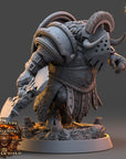 Morkath Darkhoof - Ironmane Minotaurs of Emberhold - 3d Printed Miniature sculpted by Daybreak Miniatures
