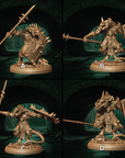 a set of four pictures of a warhammer