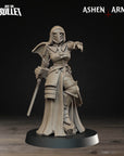 a statue of a knight holding a sword