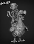 Monkey Pirate on Dodo Mount - 3d Printed Miniature Sculpted by Goon Master Games