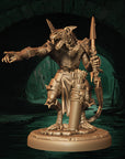 a statue of a demon holding a sword