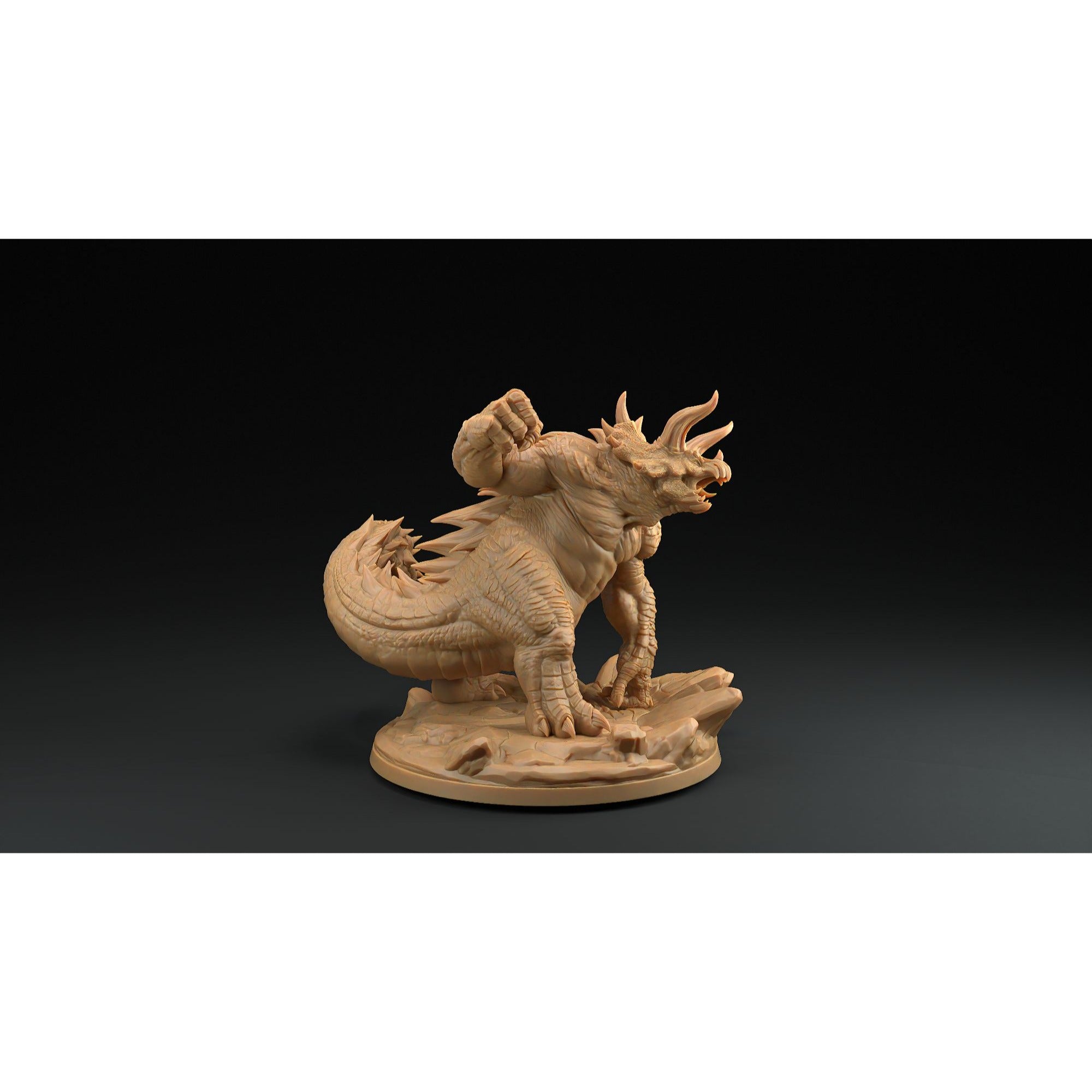 Tricerahulk - 3d Printed Miniature by Dragon Trappers Lodge