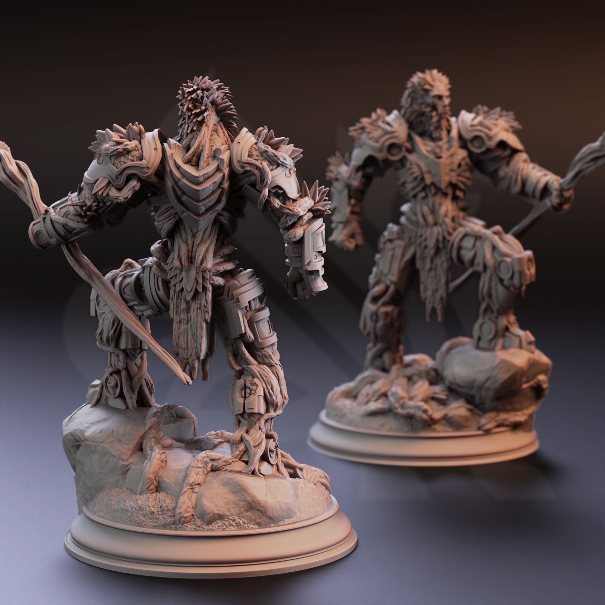 Myrion Stoneheart, Soulforged Druid - 3d Printed Miniature Sculpted by DM Stash
