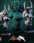 Darkheart Dame Bust - Better the Devil You Know - 3d Printed Miniature Sculpted by White Werewolf Tavern