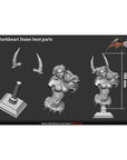 Darkheart Dame Bust - Better the Devil You Know - 3d Printed Miniature Sculpted by White Werewolf Tavern