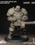 a plastic model of a soldier with a machine gun