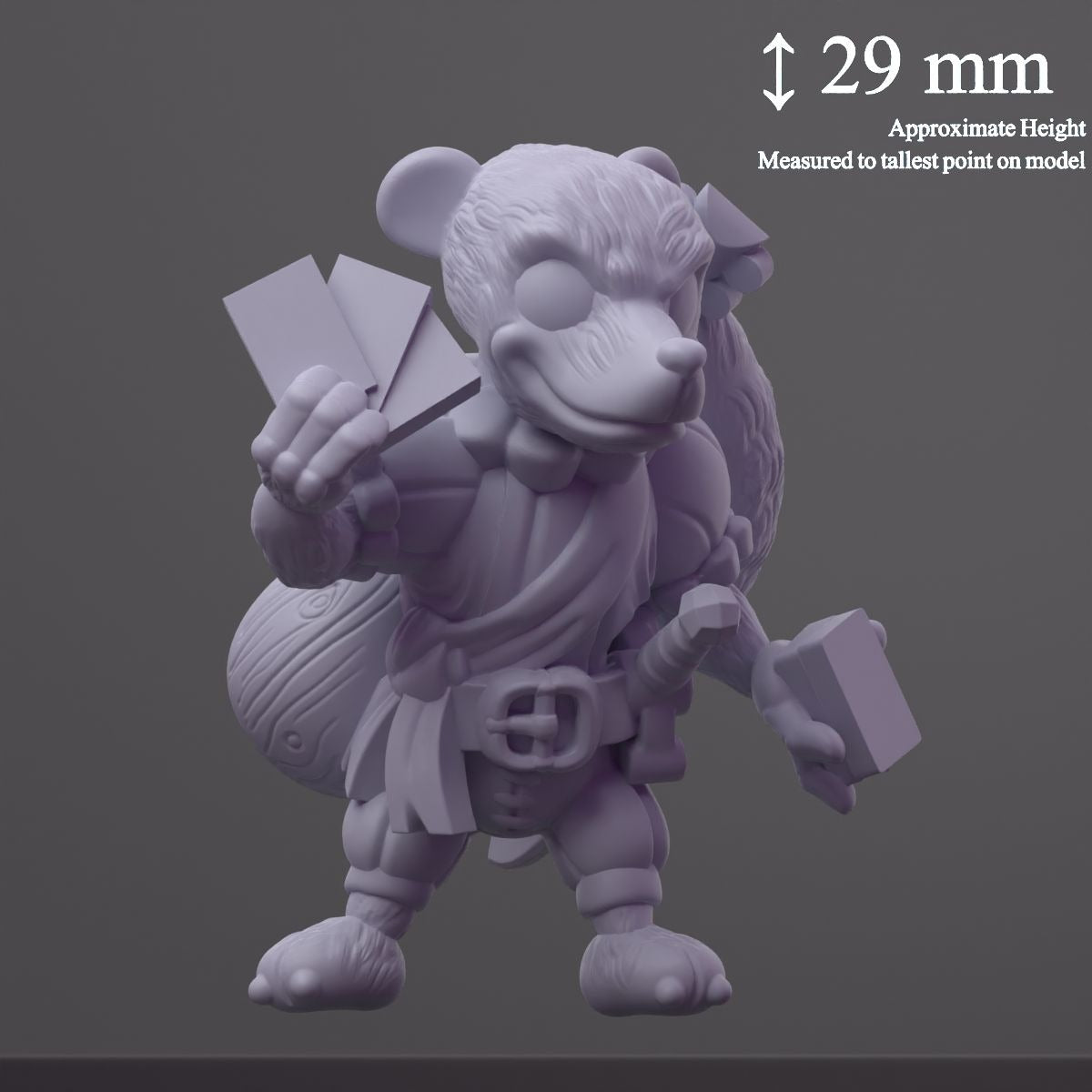 Arlo Hollowstep, Ferret Charlatan - 3d Printed Miniature by DiceHeads