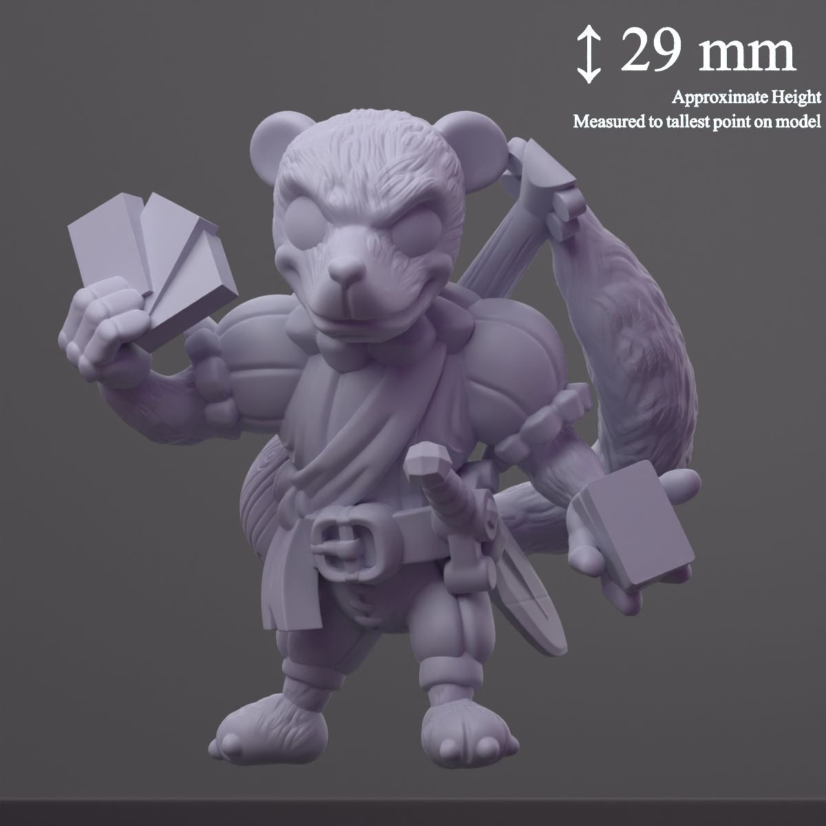 Arlo Hollowstep, Ferret Charlatan - 3d Printed Miniature by DiceHeads