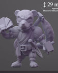Arlo Hollowstep, Ferret Charlatan - 3d Printed Miniature by DiceHeads