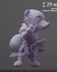 Arlo Hollowstep, Ferret Charlatan - 3d Printed Miniature by DiceHeads