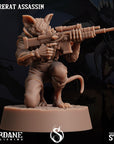 a toy figurine of a cat with a gun