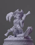 a statue of a pirate with a gun