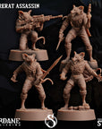 a set of three figurines of mice with weapons