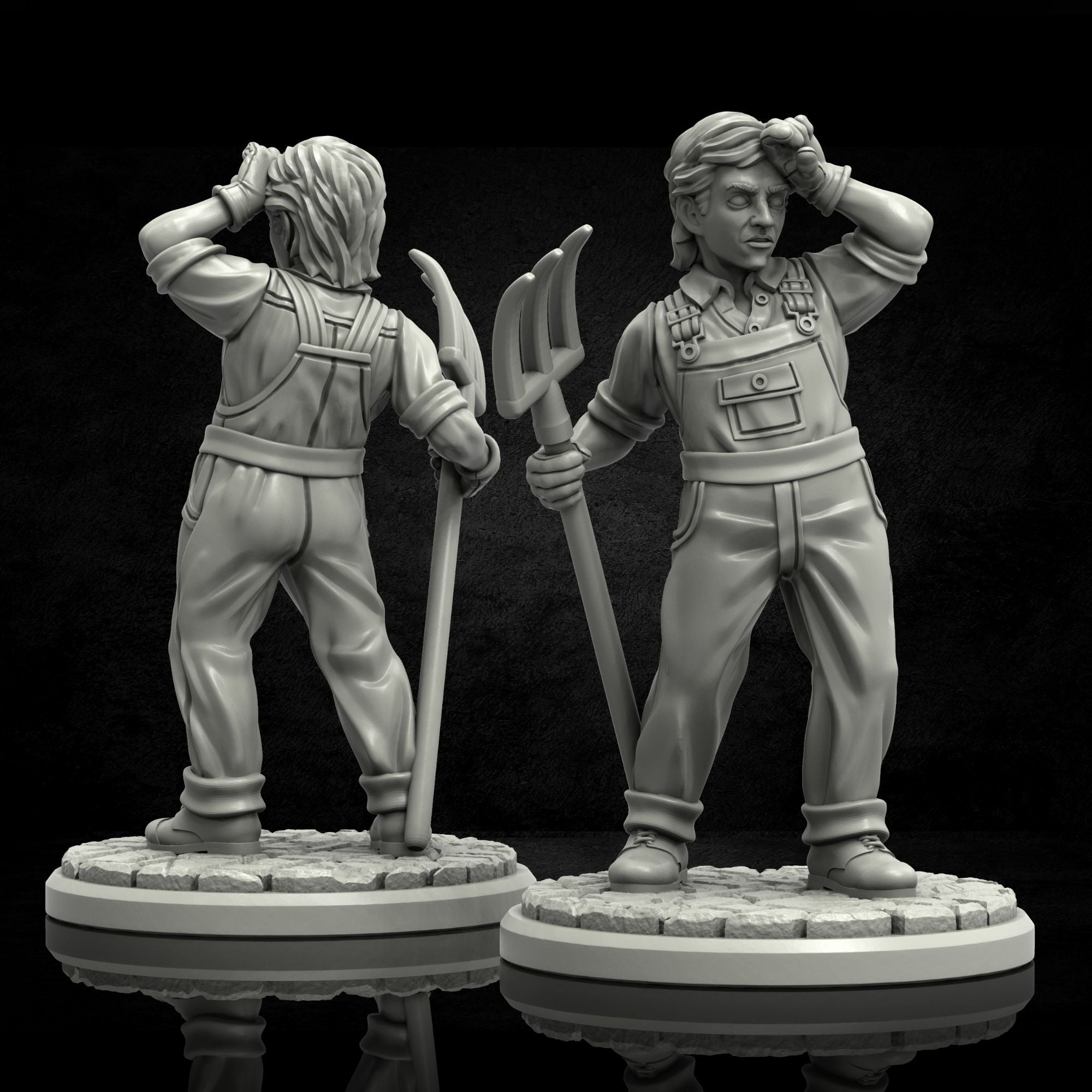 The Farmhand - Depths of N'Kai - 3d Printed Miniature Sculpted by Adaevy Creations