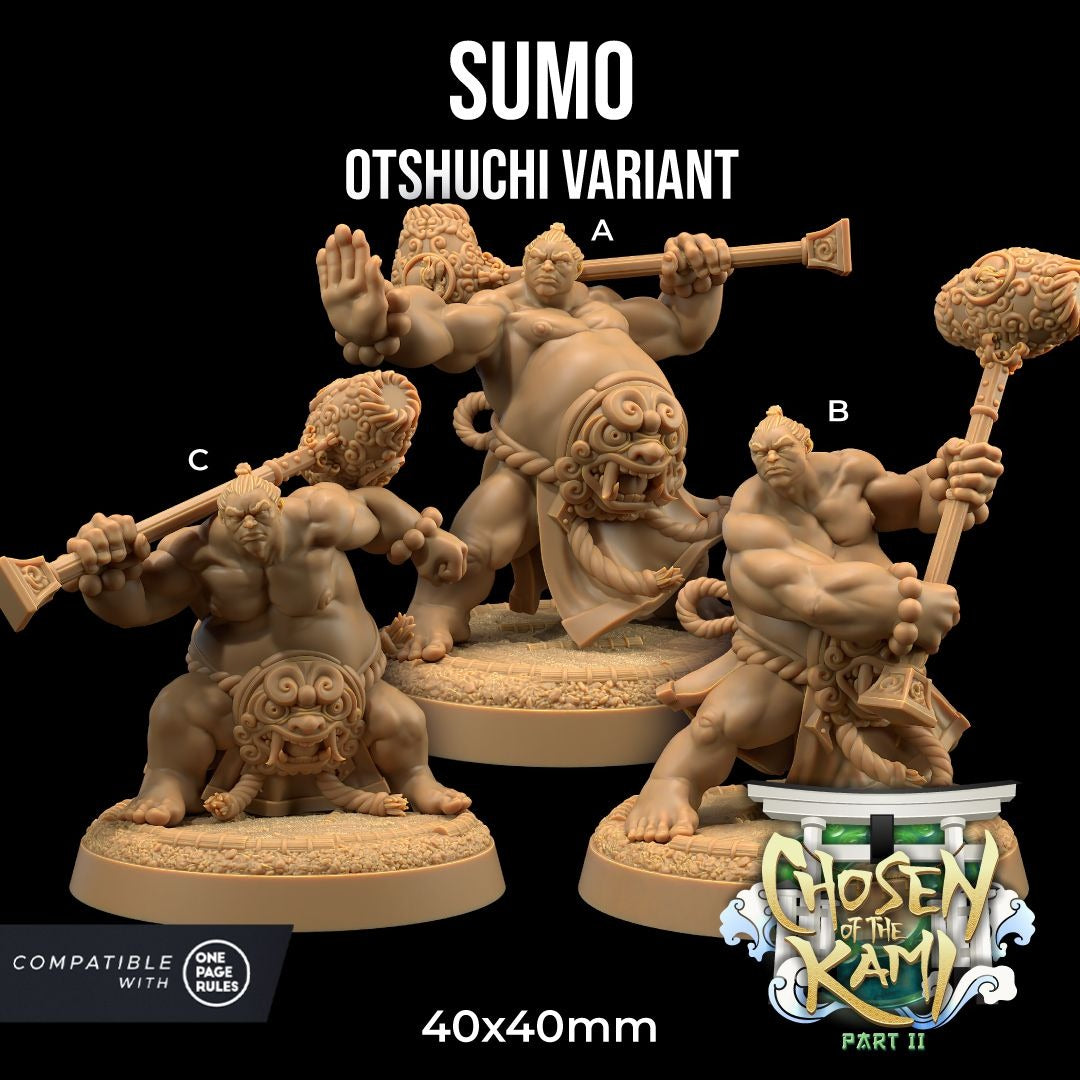 Sumo - Chosen of the Kami - 3d Printed Miniature by Dragon Trappers Lodge