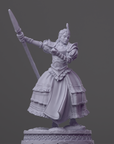 a statue of a woman holding a sword
