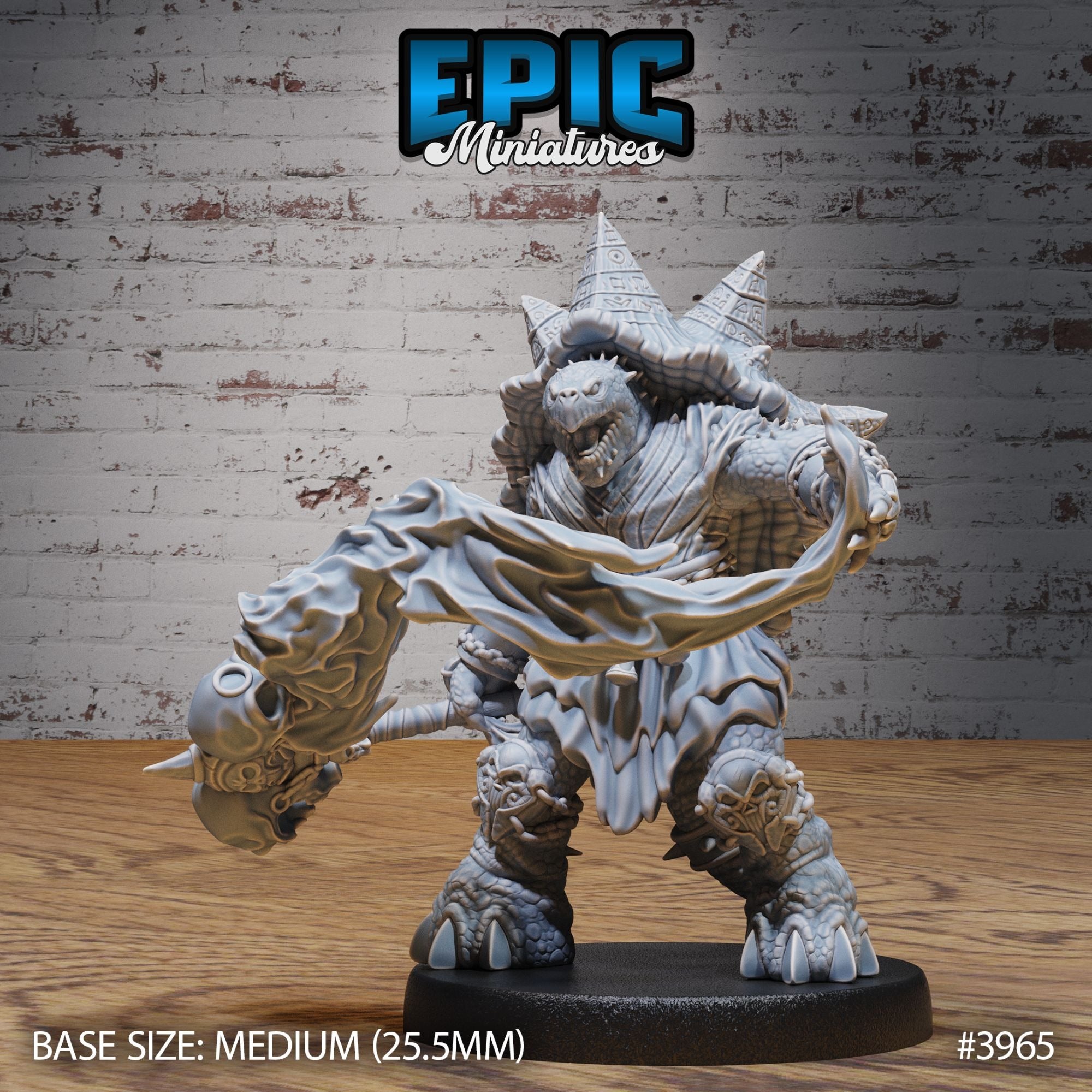Turtle Folk Necromancer - 3d Printed by Epic Miniatures