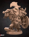 Owlfolk Barbarian - 3d Printed Miniature by Bite the Bullet