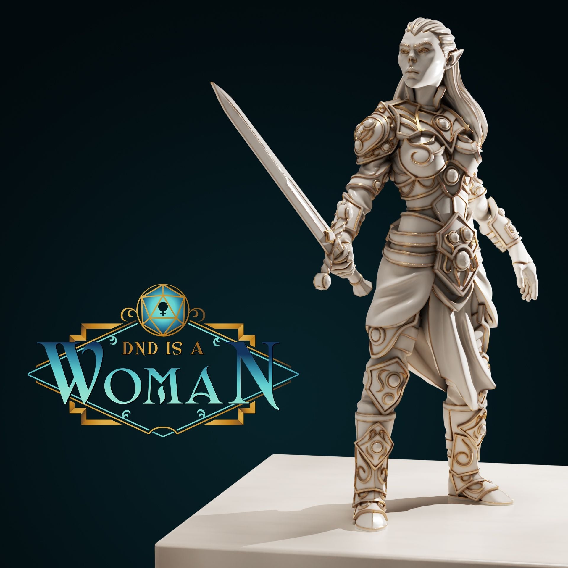 Astralian (Gith) Warlock - Adra - 3d Printed Miniature by DND Is A Woman