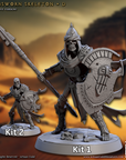 a statue of a knight with a sword and shield