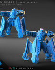 Siege Walkers - Iron Gears - 3d Printed Miniature Sculpted by Blue Wyvern