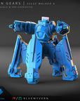Siege Walkers - Iron Gears - 3d Printed Miniature Sculpted by Blue Wyvern