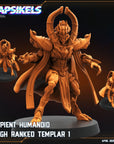 Sapient Humanoid, High-Ranked Templar 1 - 3d Printed Miniature Sculpted by Papsikels Miniatures