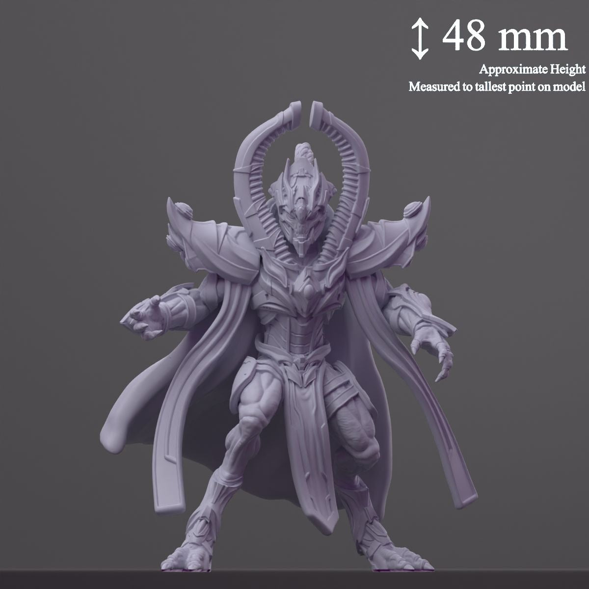 Sapient Humanoid, High-Ranked Templar 1 - 3d Printed Miniature Sculpted by Papsikels Miniatures