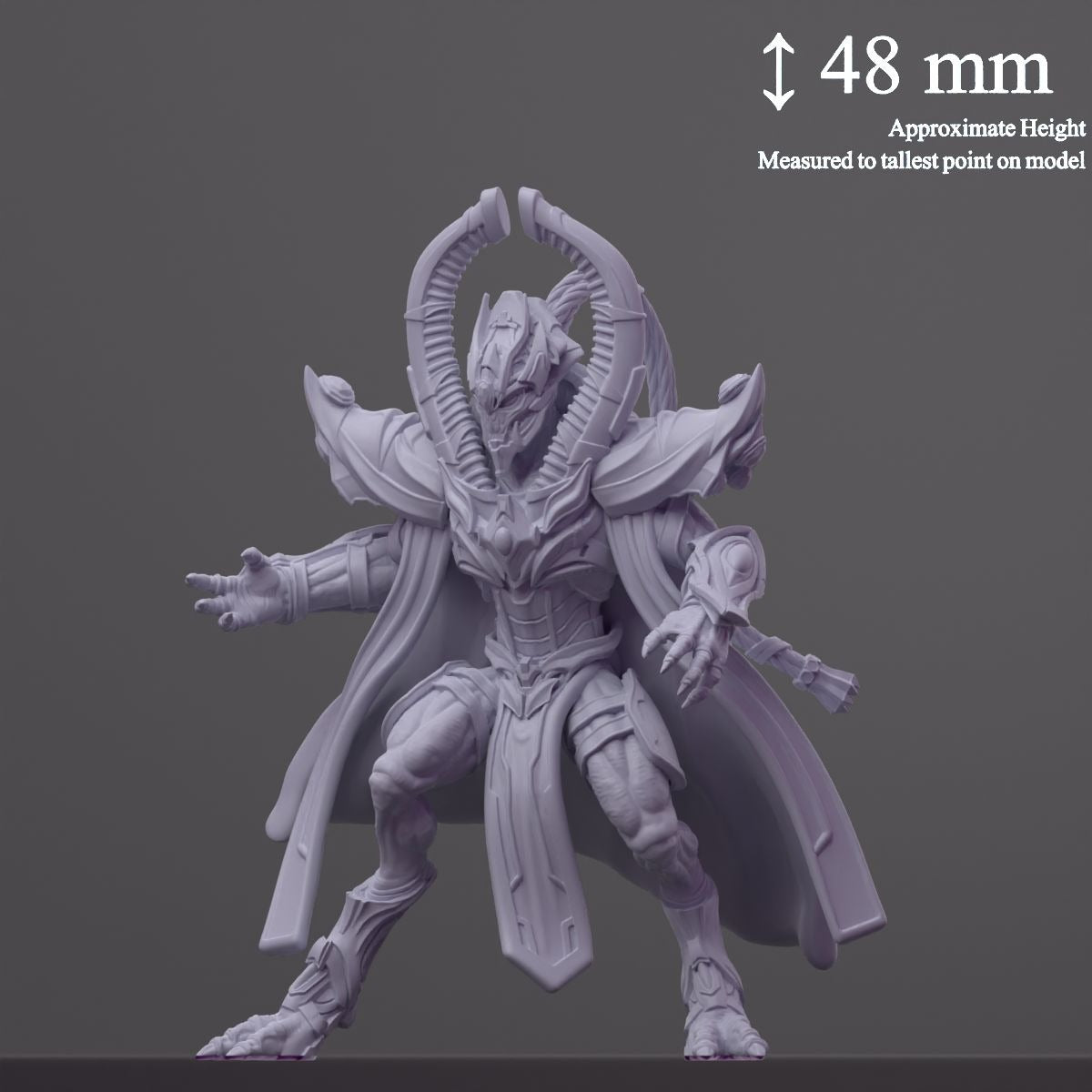Sapient Humanoid, High-Ranked Templar 1 - 3d Printed Miniature Sculpted by Papsikels Miniatures