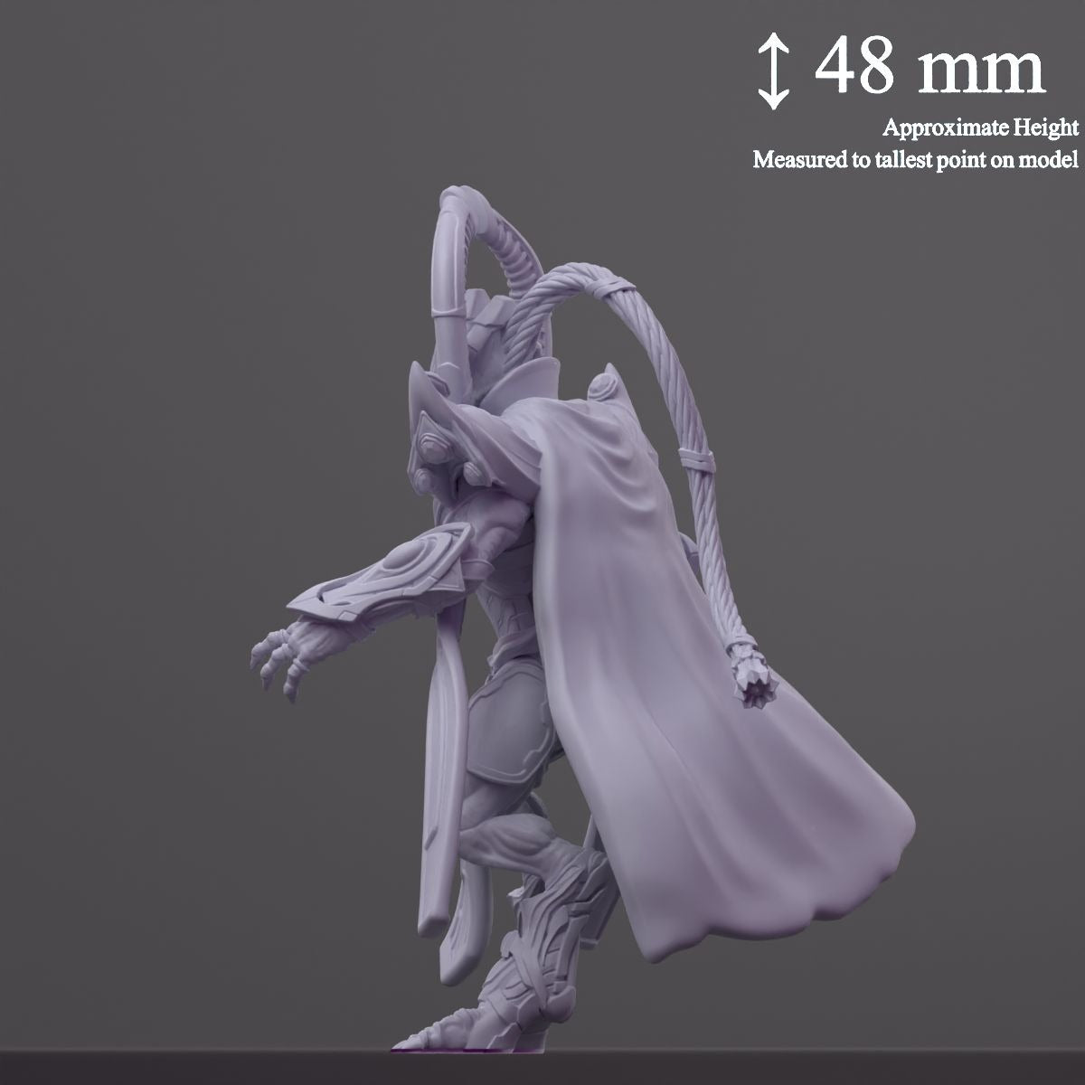 Sapient Humanoid, High-Ranked Templar 1 - 3d Printed Miniature Sculpted by Papsikels Miniatures