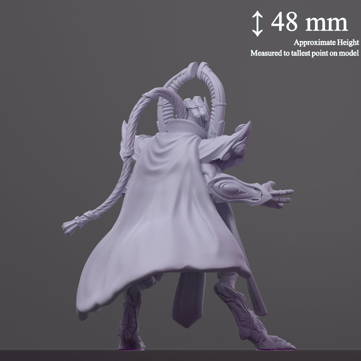 Sapient Humanoid, High-Ranked Templar 1 - 3d Printed Miniature Sculpted by Papsikels Miniatures