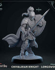 Chivalrian Knight - 3d Printed Miniature Sculpted by Mammoth Factory