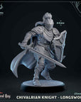 Chivalrian Knight - 3d Printed Miniature Sculpted by Mammoth Factory