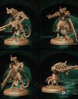 a set of four pictures of a warhammer with a gun