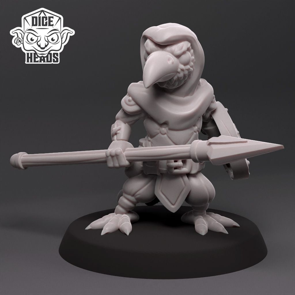 Bird Infantry - 3d Printed Miniature by DiceHeads
