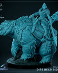 Dire Bear Rider - 3d Printed Miniature by Mammoth Factory