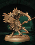 a statue of a demon holding a sword