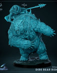 Dire Bear Rider - 3d Printed Miniature by Mammoth Factory