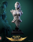 Myra Forgeheart Bust - Gilded Wrath - 3d Printed Miniature Sculpted by White Werewolf Tavern